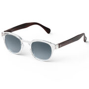 Magritte clear and dark wood sunglasses